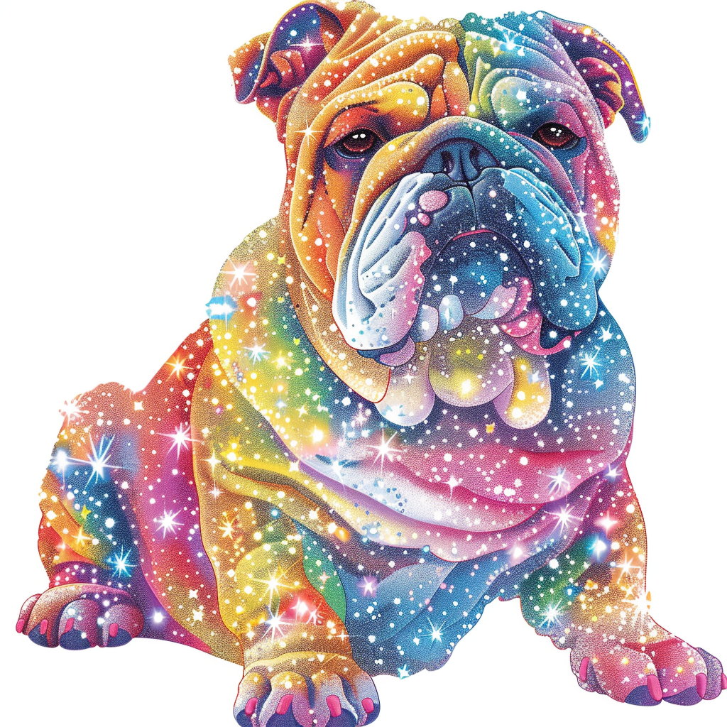 Bulldog Dog galaxy majestic Expressive surreal Vinyl Decal Sticker for Car, Laptop, Tumbler and more # F017477