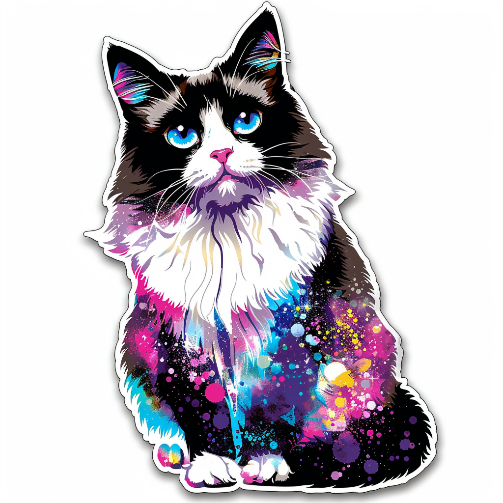 Ragdoll Cat Vinyl Decal Sticker for Car, Laptop, Tumbler and more # F010160
