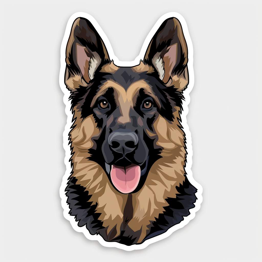German Shepherd Dog Vinyl Decal Sticker for Car, Laptop, Tumbler and more # F07709