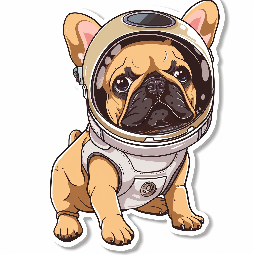 Bulldog Dog majestic Expressive surreal Vinyl Decal Sticker for Car, Laptop, Tumbler and more # F017716