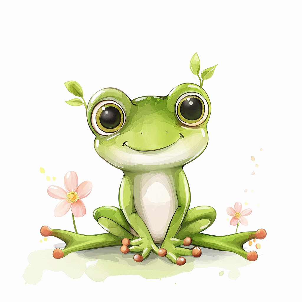 Sticker of an Adorable Frog with chubby cheeks Expressive surreal Vinyl Decal Sticker for Car, Laptop, Tumbler and more # F015901