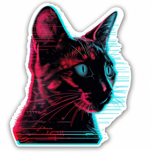 Abyssinian Cat astronaut majestic Expressive surreal Vinyl Decal Sticker for Car, Laptop, Tumbler and more # F021044-4" x 4"