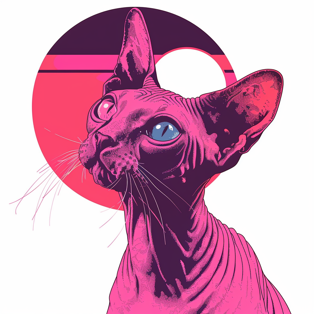 Sphynx Cat Vinyl Decal Sticker for Car, Laptop, Tumbler and more # F010131