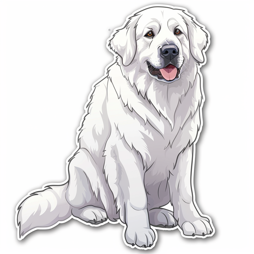 Great Pyrenees dog Vinyl Decal Sticker for Car, Laptop, Tumbler and more # F023555