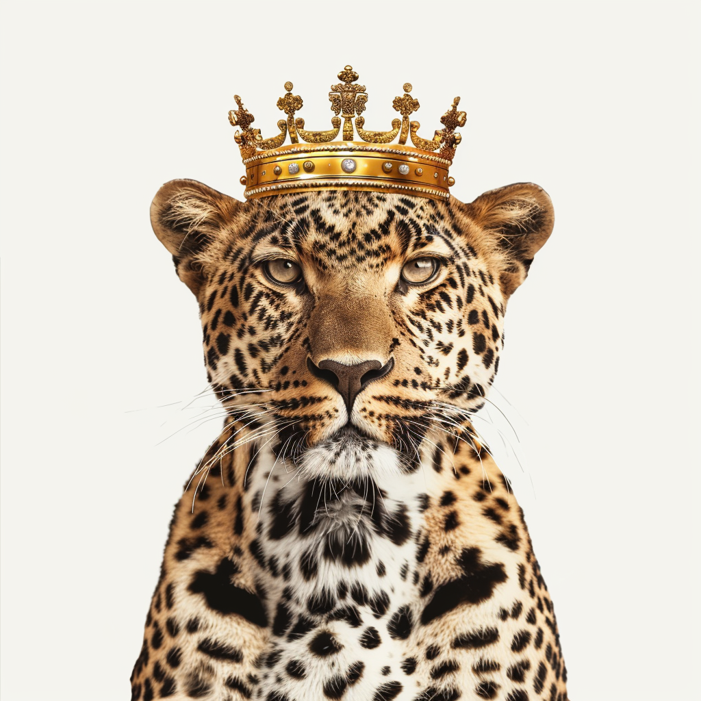 Leopard majestic Expressive surreal Vinyl Decal Sticker for Car, Laptop, Tumbler and more # F022494