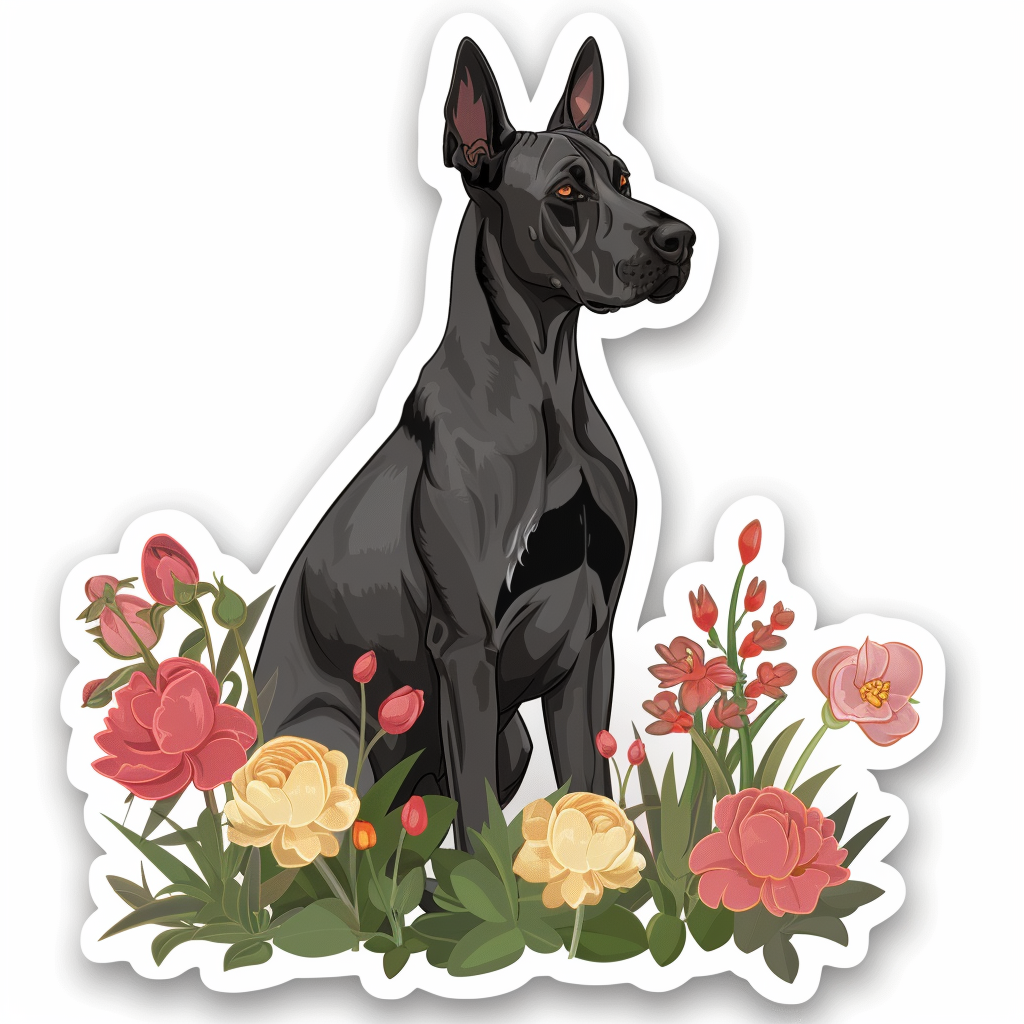 Great Dane Dog Expressive surreal Vinyl Decal Sticker for Car, Laptop, Tumbler and more # F022876