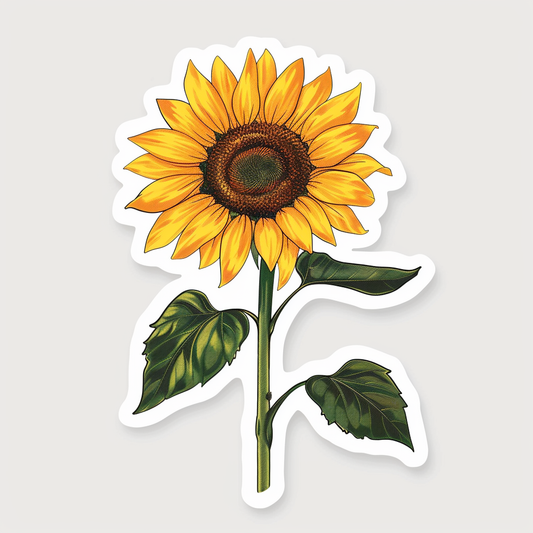 Sunflower flower majestic Expressive surreal Vinyl Decal Sticker for Car, Laptop, Tumbler and more # F023019