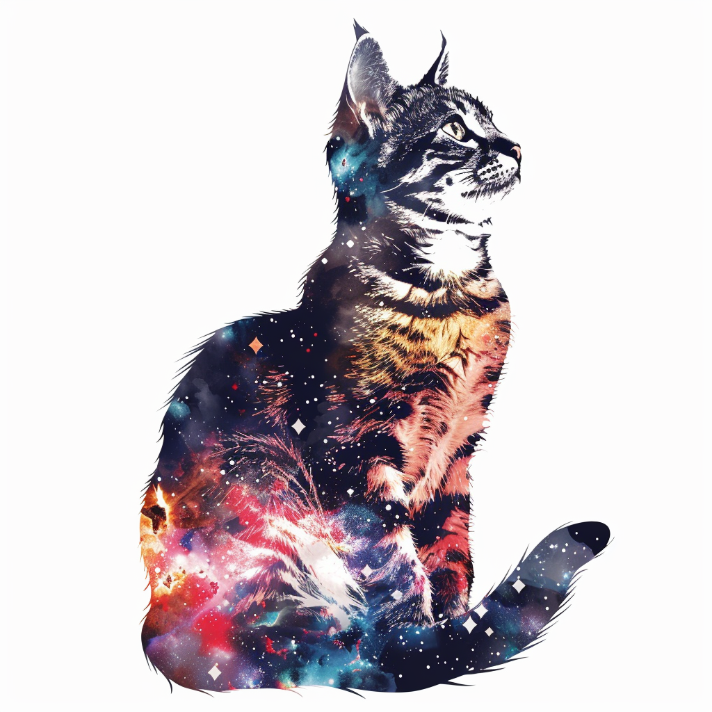 American Shorthair Cat majestic Expressive surreal Vinyl Decal Sticker for Car, Laptop, Tumbler and more # F018892