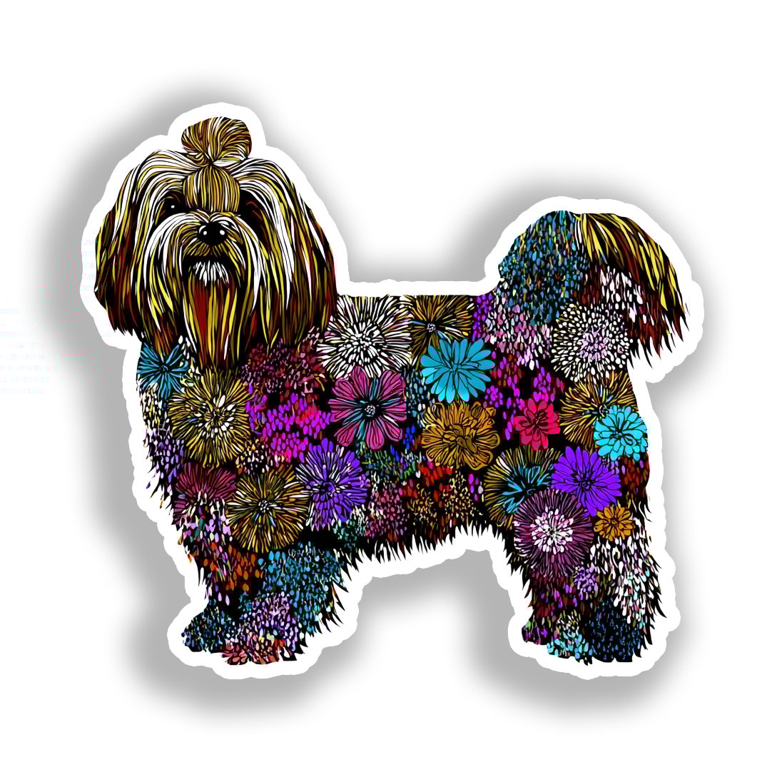 Medium Breed Dog Vinyl Decal Sticker for Car, Laptop, Tumbler and more # A019367-4" x 4"
