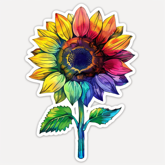 Sunflower flower majestic Expressive surreal Vinyl Decal Sticker for Car, Laptop, Tumbler and more # F022953