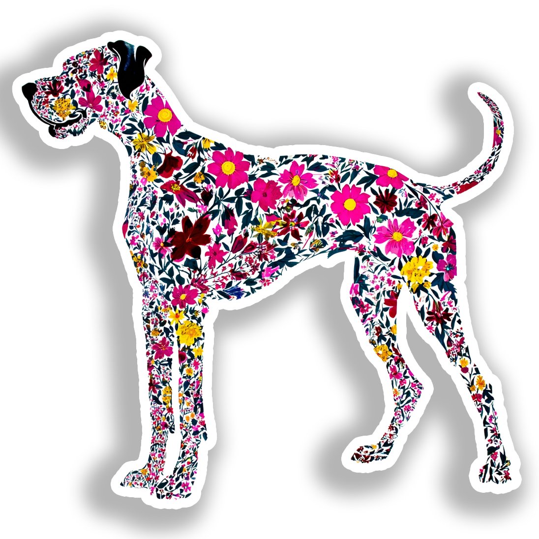 Great Dane Dog Vinyl Decal Sticker for Car, Laptop, Tumbler and more # A019499-4" x 4"