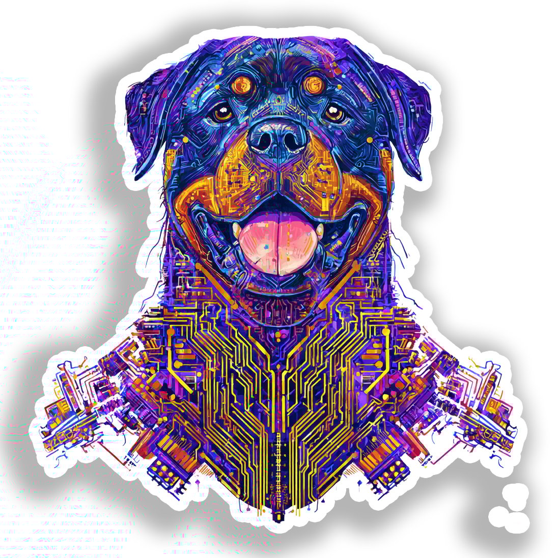 Rottweiler Dog Vinyl Decal Sticker for Car, Laptop, Tumbler and more # A018334-4" x 4"