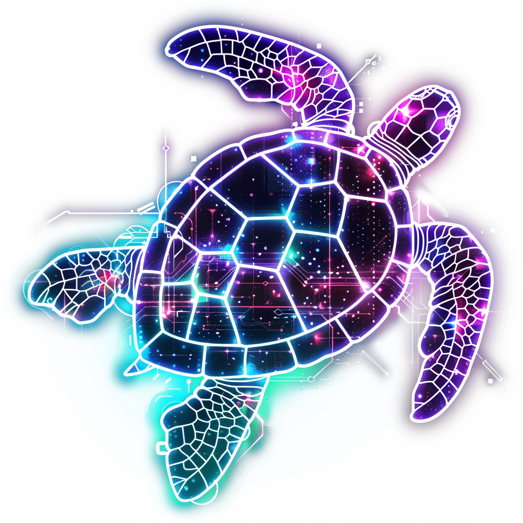 Sticker of a turtle majestic Expressive surreal Vinyl Decal Sticker for Car, Laptop, Tumbler and more # F022026