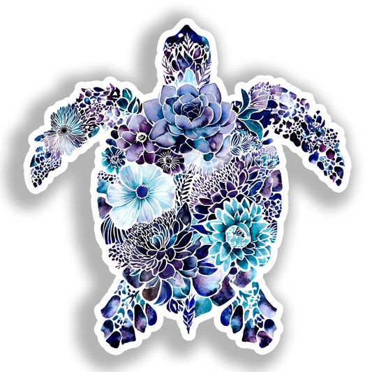 Turtle Vinyl Decal Sticker for Car, Laptop, Tumbler and more # A018375-4" x 4"