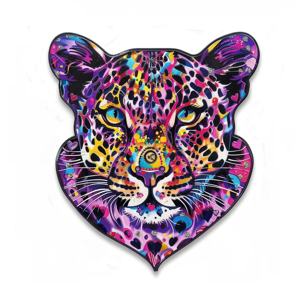 Leopard majestic Expressive surreal Vinyl Decal Sticker for Car, Laptop, Tumbler and more # F022554