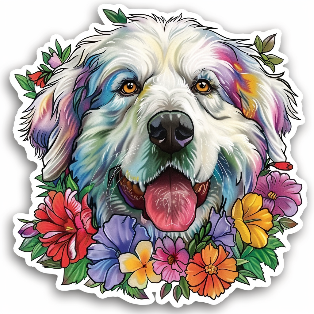 Great Pyrenees dog Vinyl Decal Sticker for Car, Laptop, Tumbler and more # F023559