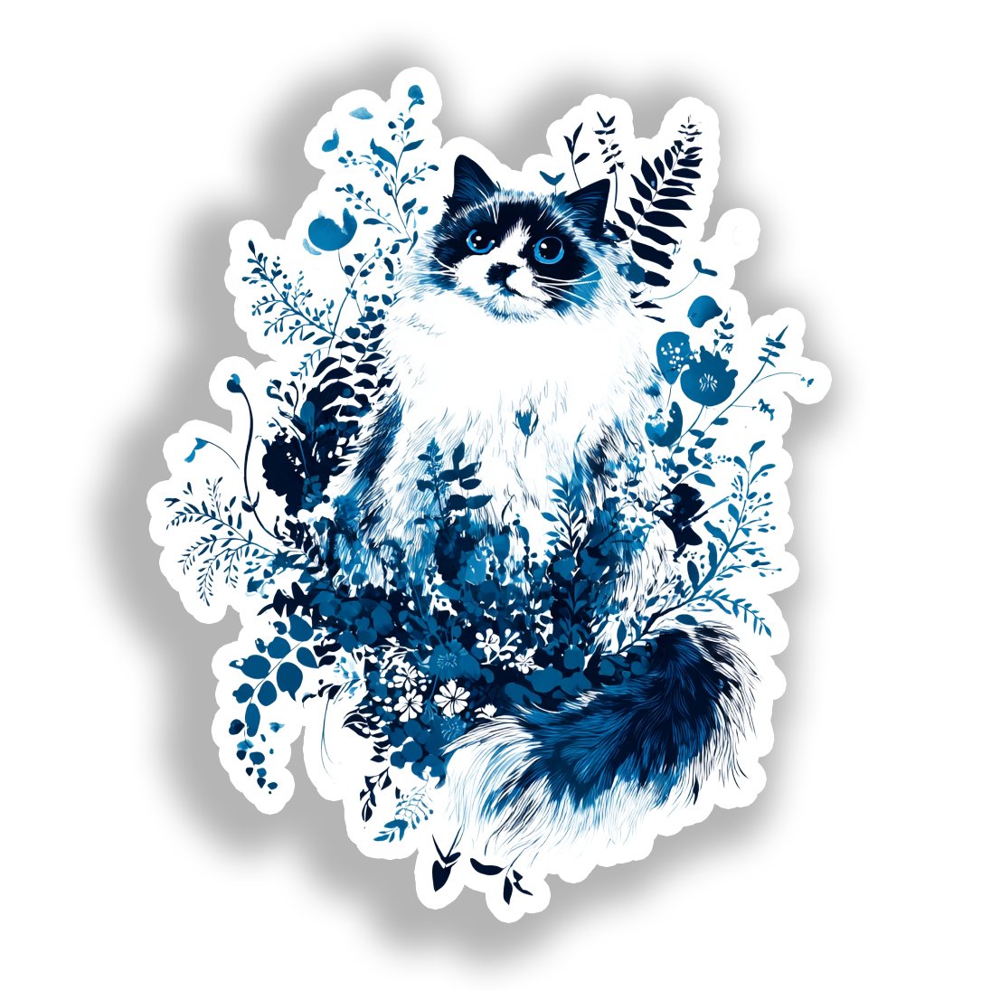 Ragdoll Cat Vinyl Decal Sticker for Car, Laptop, Tumbler and more # A019245-4" x 4"