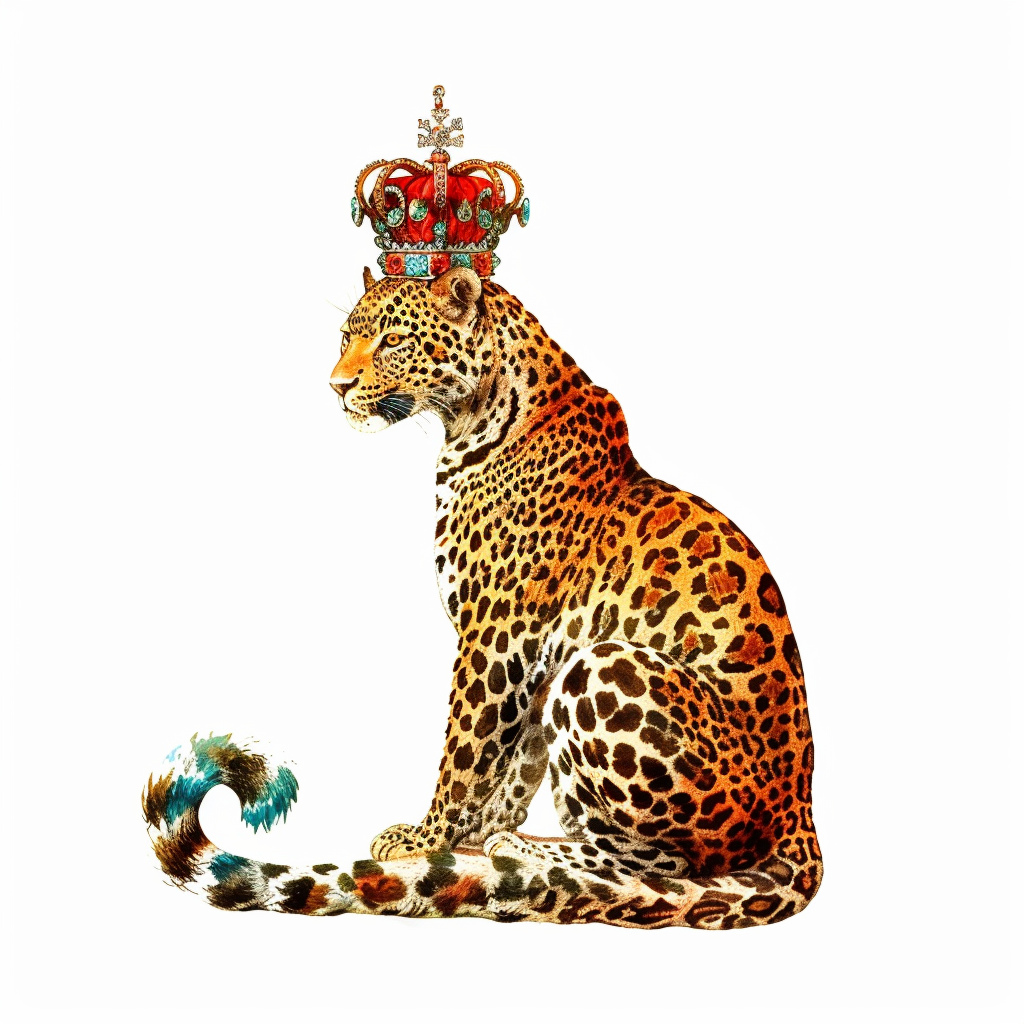 Leopard majestic Expressive surreal Vinyl Decal Sticker for Car, Laptop, Tumbler and more # F022510