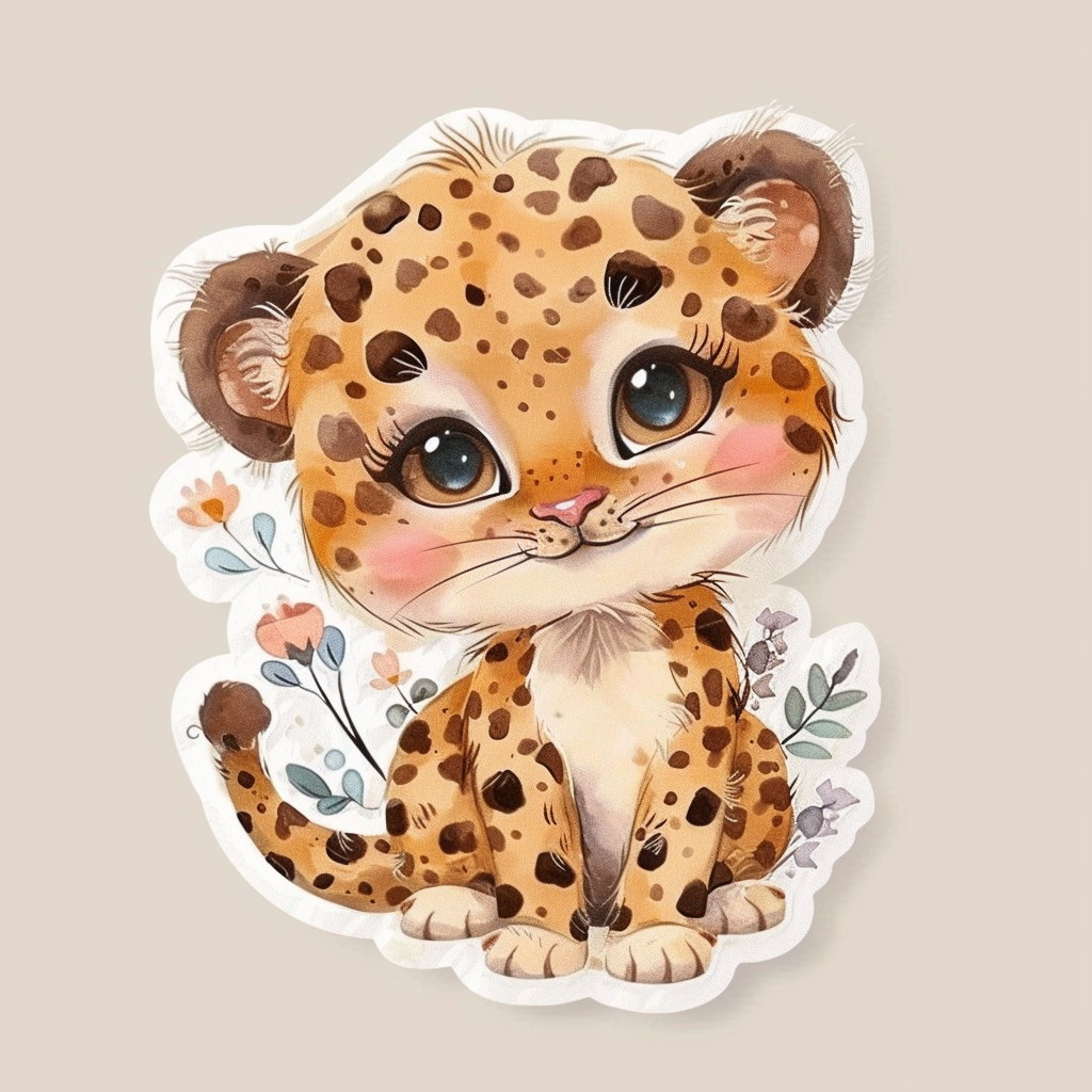 Leopard majestic Expressive surreal Vinyl Decal Sticker for Car, Laptop, Tumbler and more # F022557