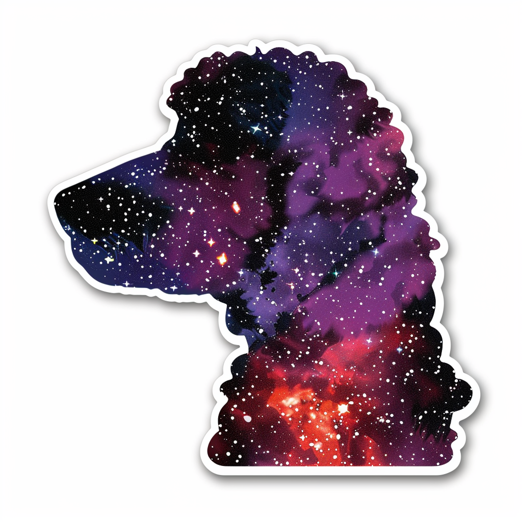 Poodle Dog galaxy Vinyl Decal Sticker for Car, Laptop, Tumbler and more # F012390