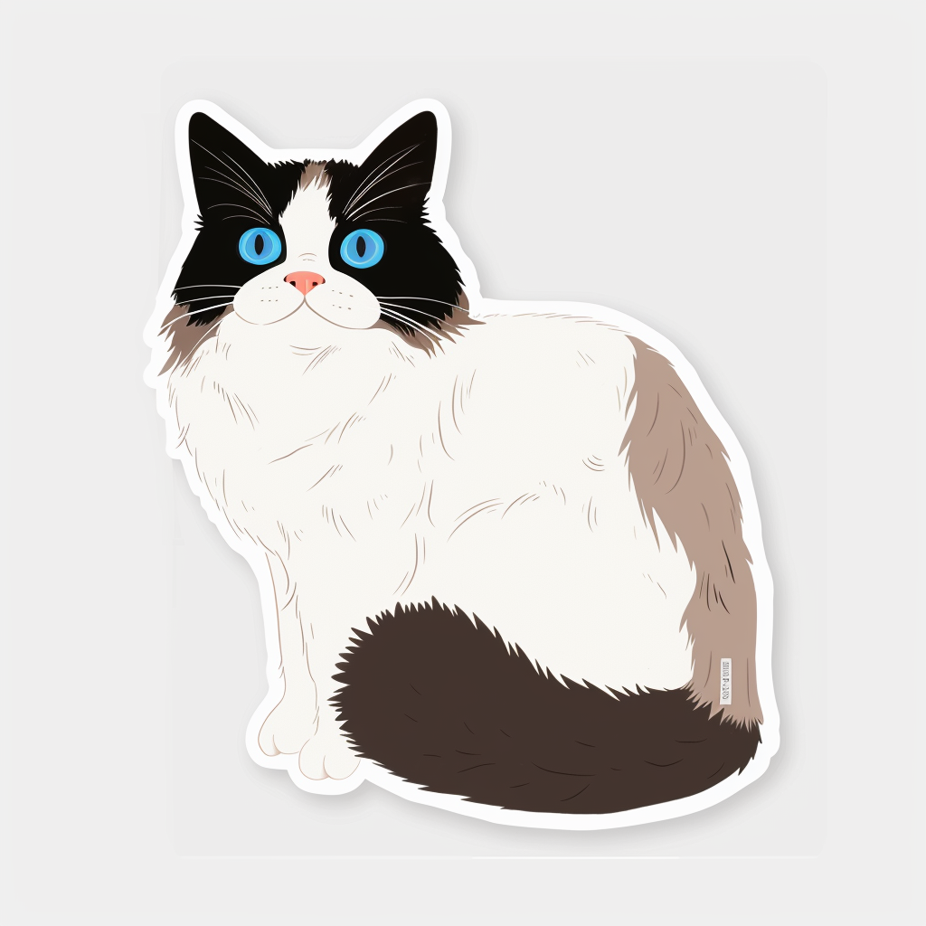 Ragdoll cat Vinyl Decal Sticker for Car, Laptop, Tumbler and more # F07925