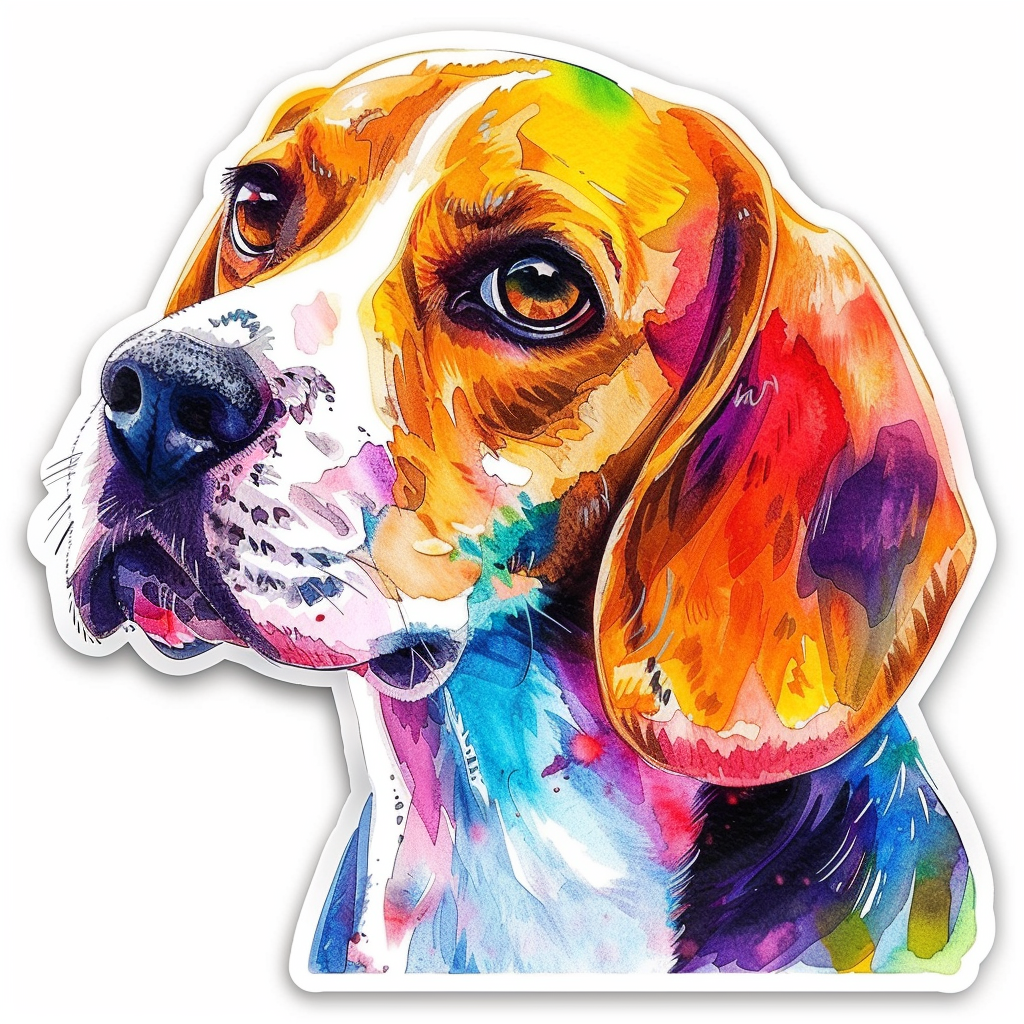 Beagle dog Vinyl Decal Sticker for Car, Laptop, Tumbler and more # F012139