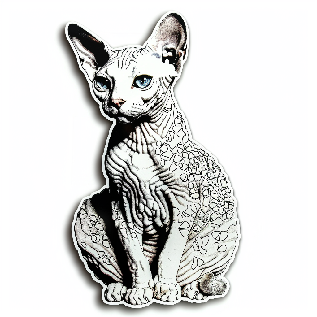 Devon Rex Cat Vinyl Decal Sticker for Car, Laptop, Tumbler and more # F09785