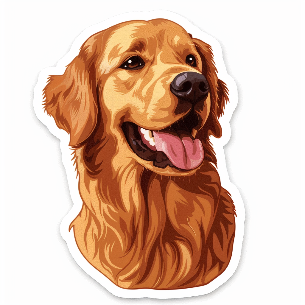 Golden Retriever Dog Vinyl Decal Sticker for Car, Laptop, Tumbler and more # F07208