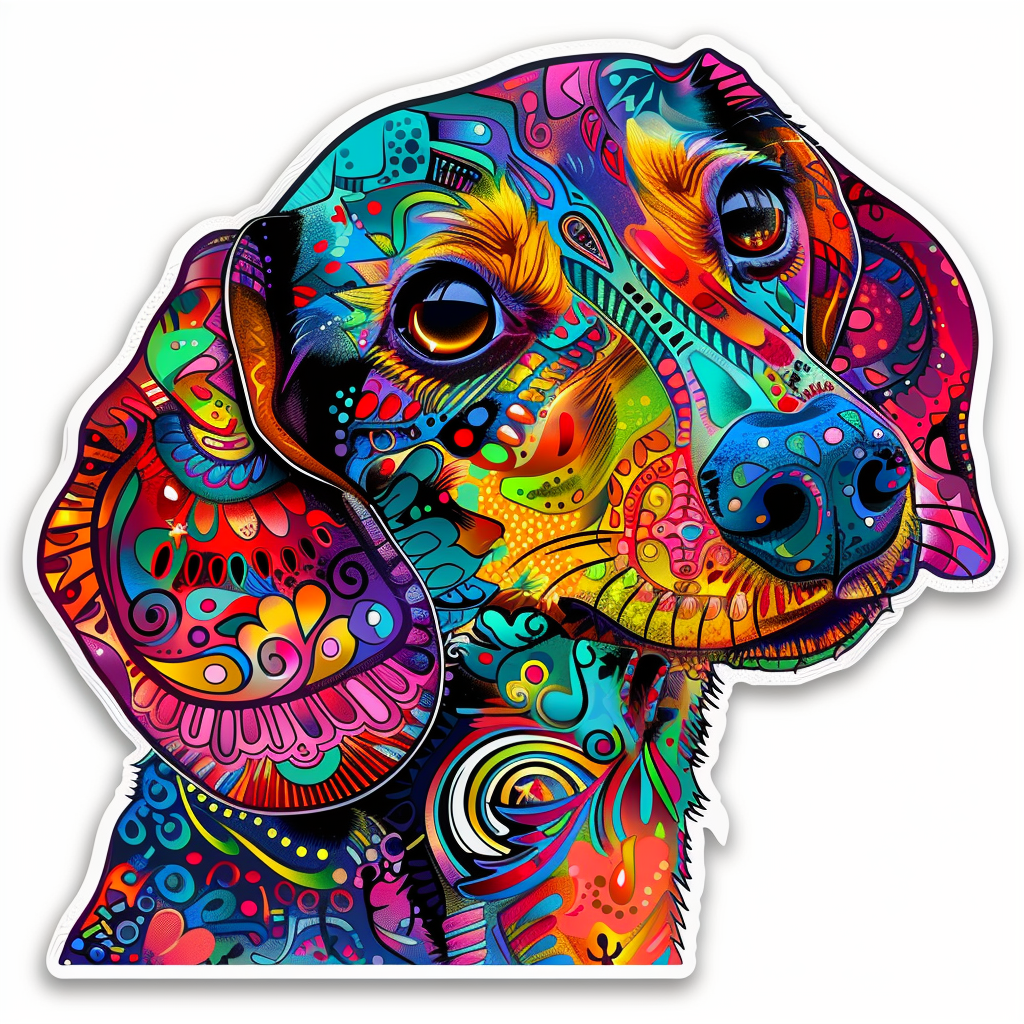 Dachshund Dog Heartcore Vinyl Decal Sticker for Car, Laptop, Tumbler and more # F012822