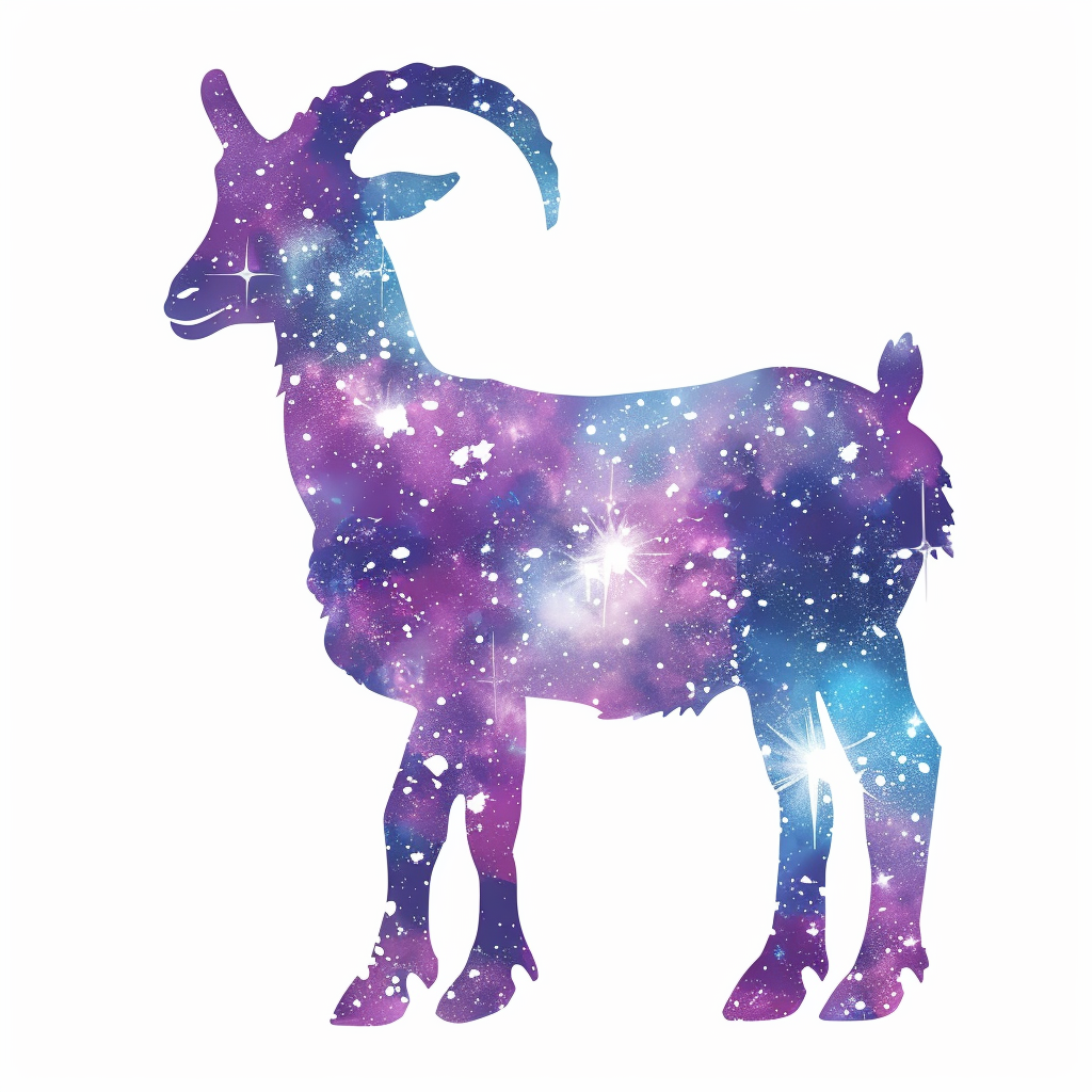 Goat majestic Expressive surreal Vinyl Decal Sticker for Car, Laptop, Tumbler and more # F020720-4" x 4"