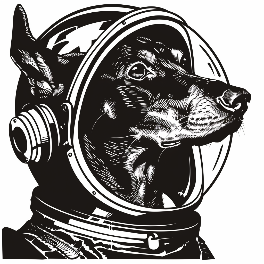 Cute and Adorable Doberman Pinscher Expressive surreal Vinyl Decal Sticker for Car, Laptop, Tumbler and more # F019296-4" x 4"