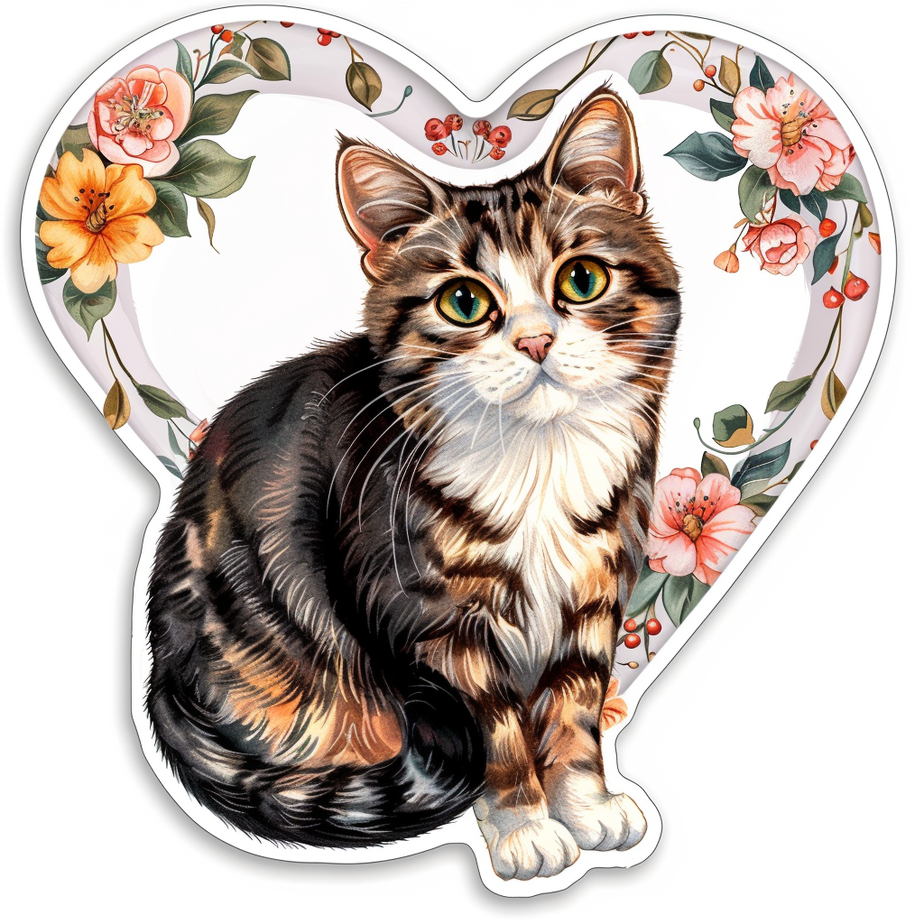 American Shorthair Cat majestic Expressive surreal Vinyl Decal Sticker for Car, Laptop, Tumbler and more # F018863