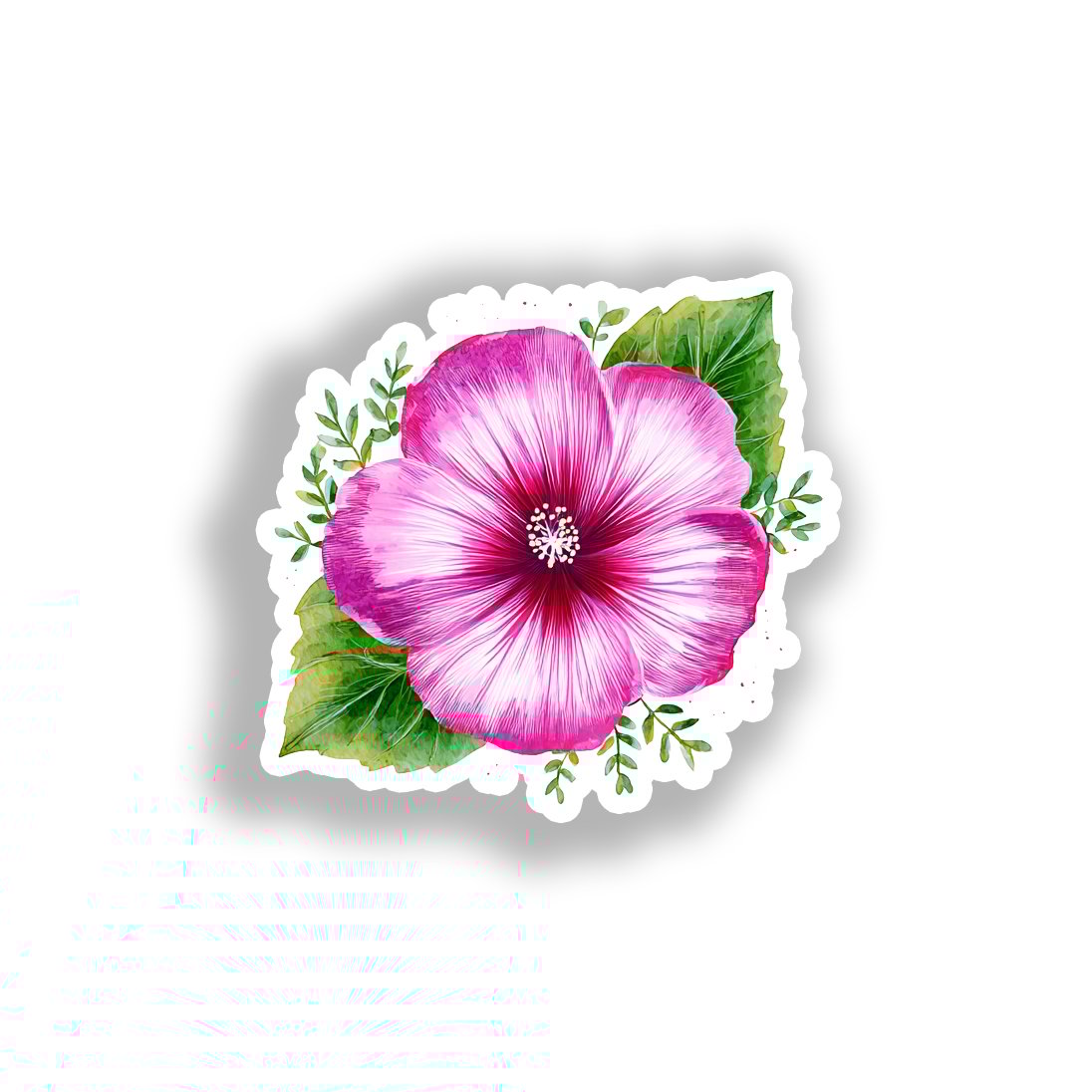 Hibiscus Flower Vinyl Decal Sticker for Car, Laptop, Tumbler and more # A019518-4" x 4"