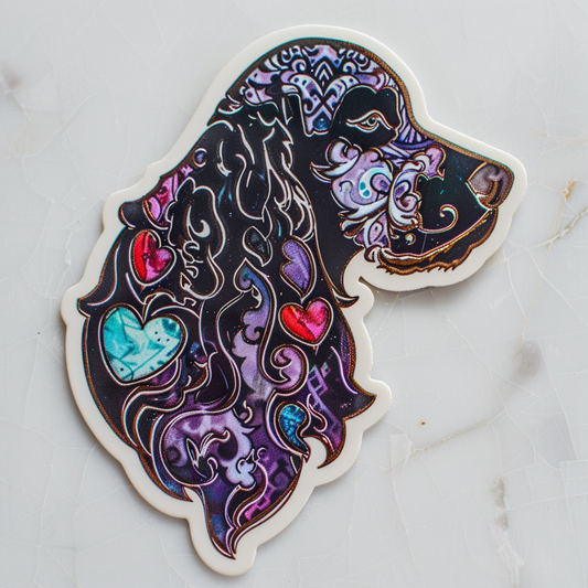 Cocker Spaniel Dog majestic Expressive surreal Vinyl Decal Sticker for Car, Laptop, Tumbler and more # F019706-4" x 4"