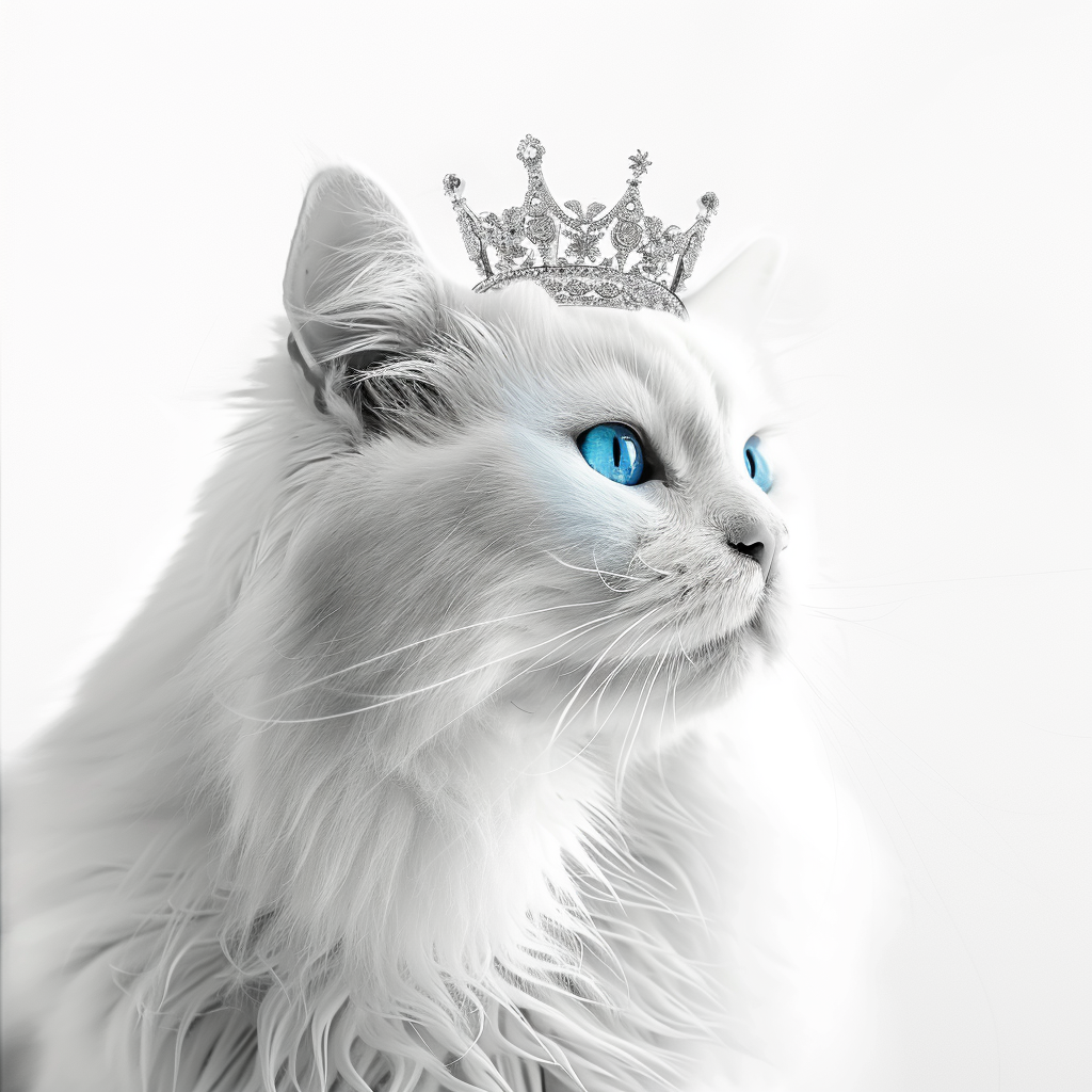 Adorable Turkish Angora Cat Vinyl Decal Sticker for Car, Laptop, Tumbler and more # F020835-4" x 4"