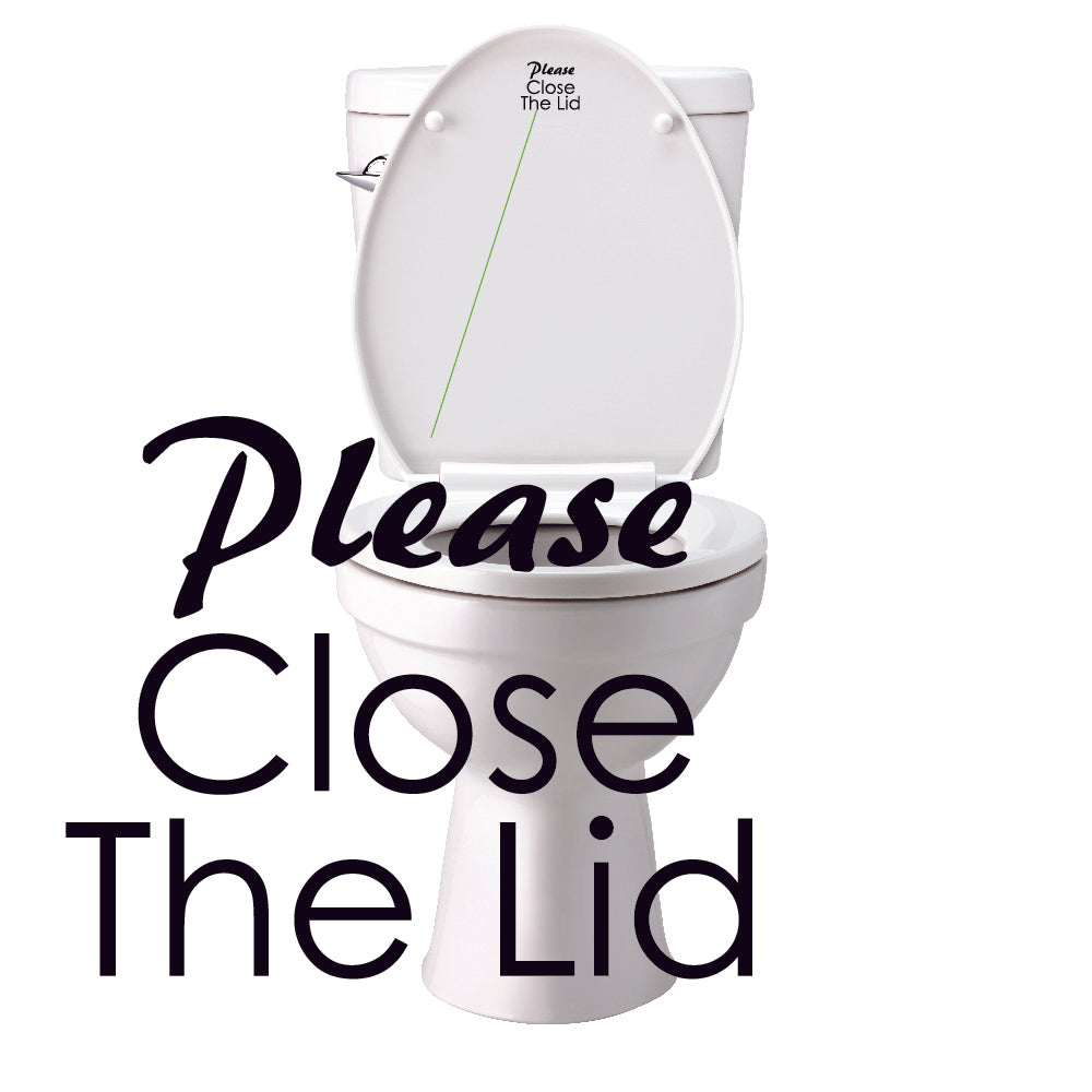 Please Close the Lid Transfer Vinyl Decal Sticker for Car, Laptop, Tumbler and more # 0011350-3" x 3"