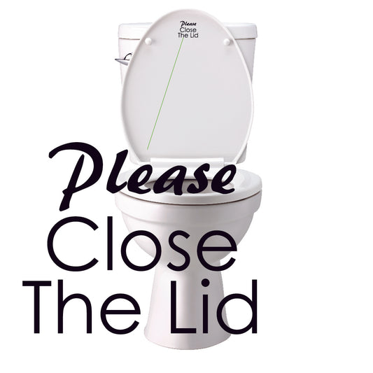 Please Close the Lid Transfer Vinyl Decal Sticker for Car, Laptop, Tumbler and more # 0011350-3" x 3"