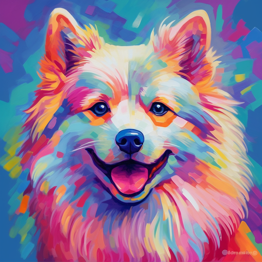 American Eskimo Dog Vinyl Decal Sticker for Car, Laptop, Tumbler and more # 0010233