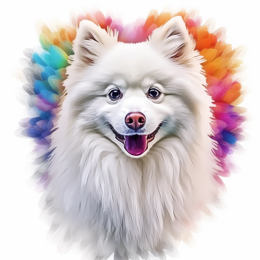 American Eskimo Dog Vinyl Decal Sticker for Car, Laptop, Tumbler and more # 0010232