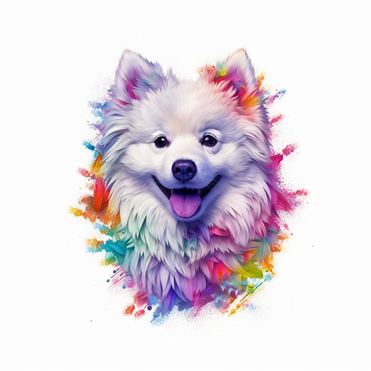 American Eskimo Dog Vinyl Decal Sticker for Car, Laptop, Tumbler and more # 0010231