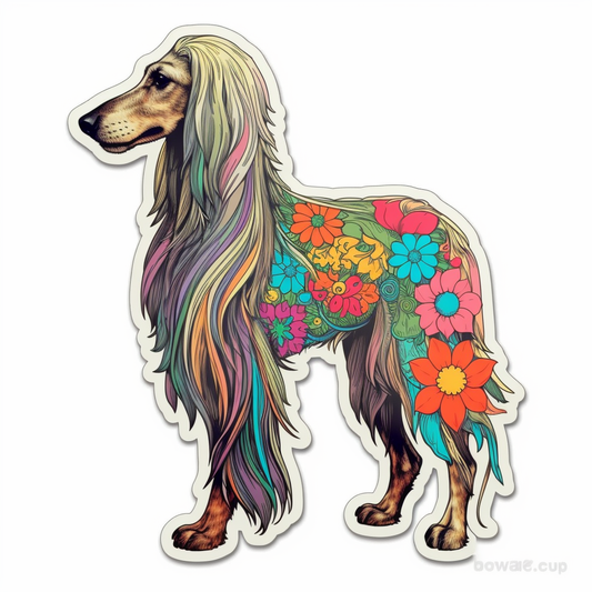 Afghan Hound Dog Vinyl Decal Sticker for Car, Laptop, Tumbler and more # 0010097