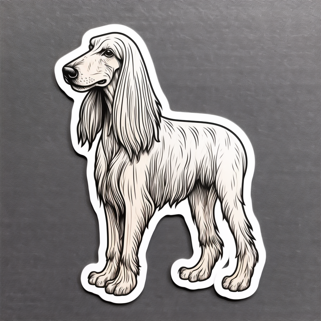 Afghan Hound Dog Vinyl Decal Sticker for Car, Laptop, Tumbler and more # 0010102
