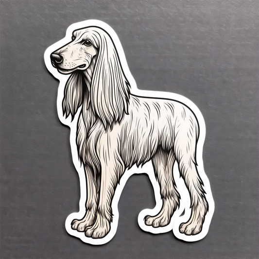Afghan Hound Dog Vinyl Decal Sticker for Car, Laptop, Tumbler and more # 0010102
