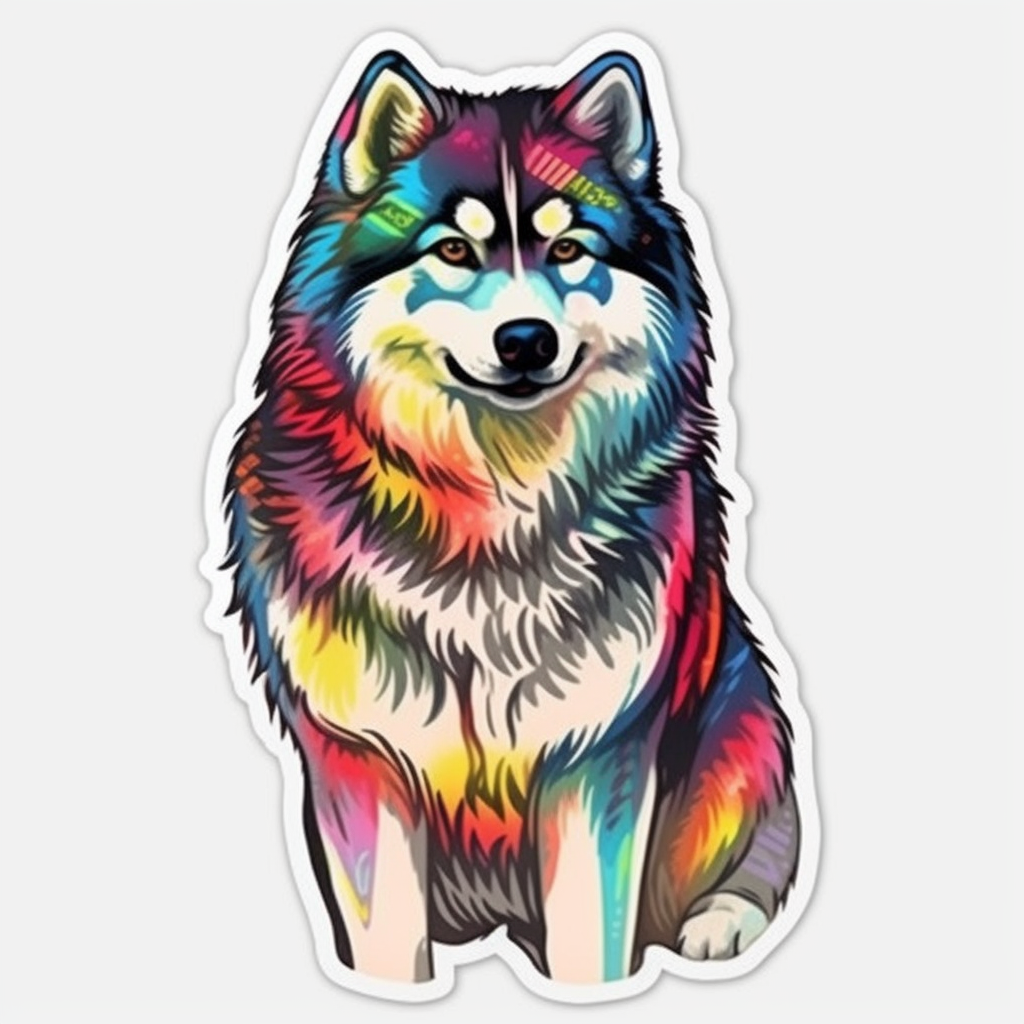Alaskan Malamute Alaskan Malamute Dog Vinyl Decal Sticker for Car, Laptop, Tumbler and more # 009640