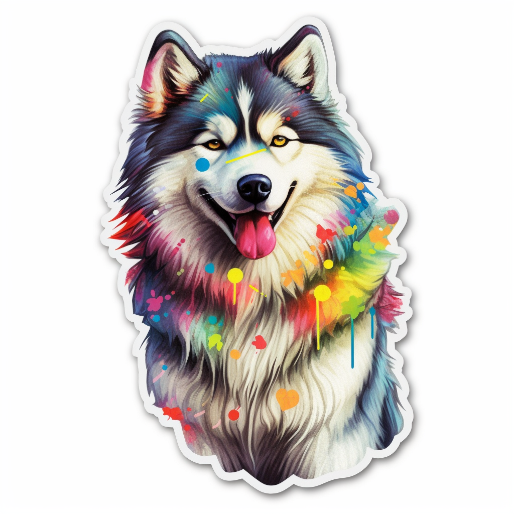 Alaskan Malamute Alaskan Malamute Dog Vinyl Decal Sticker for Car, Laptop, Tumbler and more # 009452