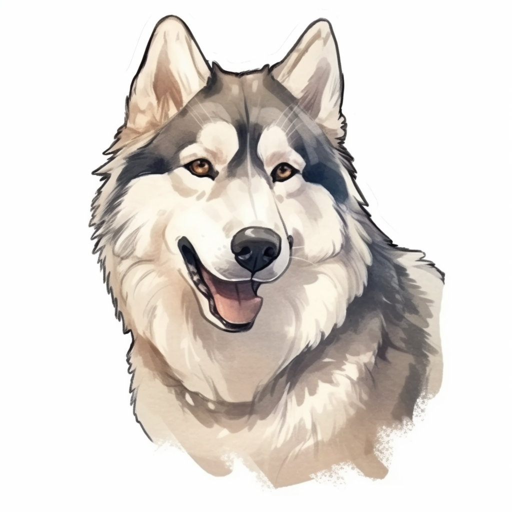 Alaskan Malamute Alaskan Malamute Dog Vinyl Decal Sticker for Car, Laptop, Tumbler and more # 009669