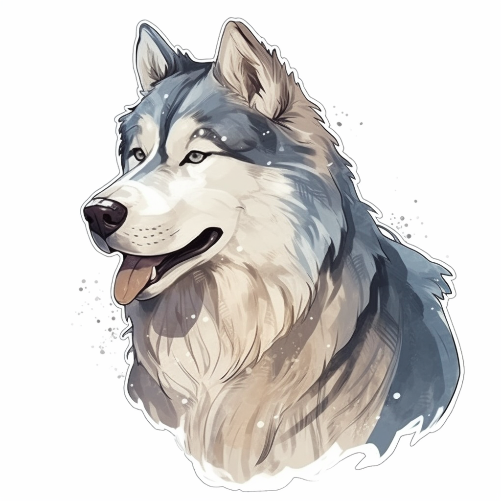 Alaskan Malamute Alaskan Malamute Dog Vinyl Decal Sticker for Car, Laptop, Tumbler and more # 009598