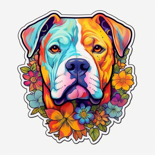 American Bulldog Dog Vinyl Decal Sticker for Car, Laptop, Tumbler and more # 0010131