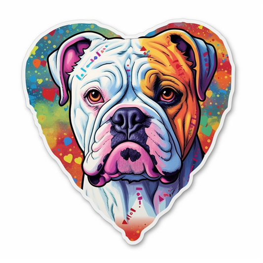 American Bulldog Dog Vinyl Decal Sticker for Car, Laptop, Tumbler and more # 0010123