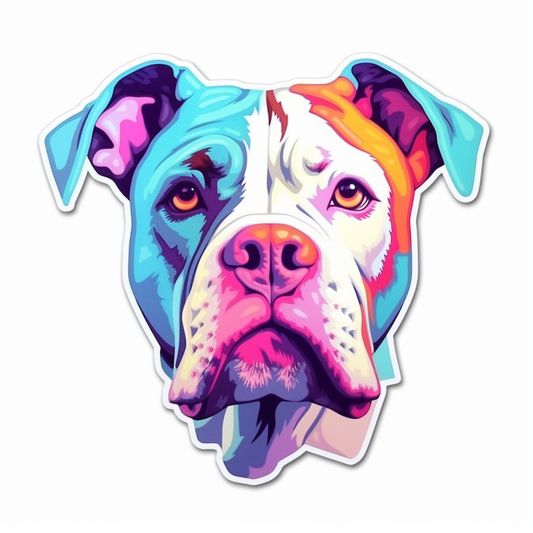 American Bulldog Dog Vinyl Decal Sticker for Car, Laptop, Tumbler and more # 0010126